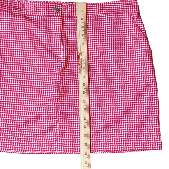 Izod women's pink houndstooth stretch golf skirt w/pockets size 14 NWOT ⛳️ - Picture 3 of 11
